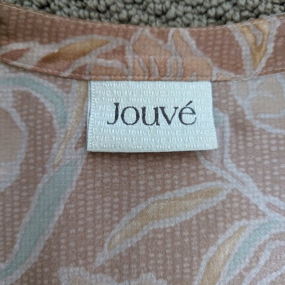 Stunning floral vintage button down shirt, short sleeve, Jouve, size 8 US - Picture 13 of 14